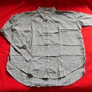 Navy Blue Plaid A&F Button Down